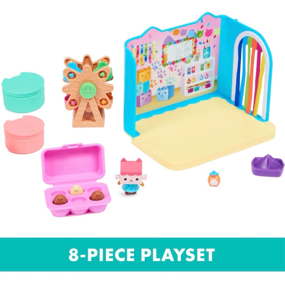 Gabby's Dollhouse Baby Box Craft Room Playset with Cat and Kitties
